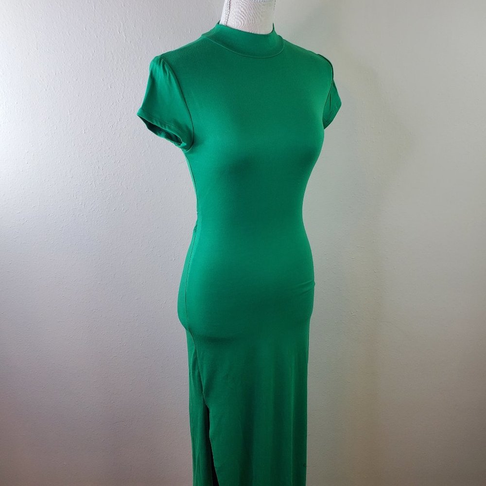 Absolutely Love It Green Short Sleeve Body Con Dress